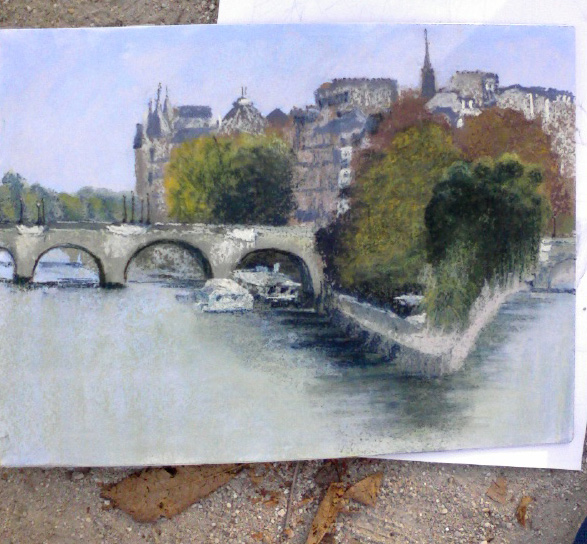 Île de la Cité, pastel